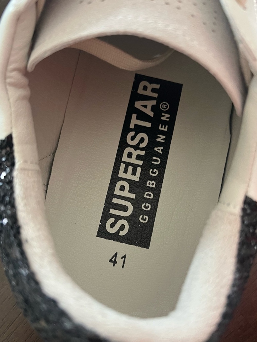 Women’s Pink and Black Glitter Sneakers